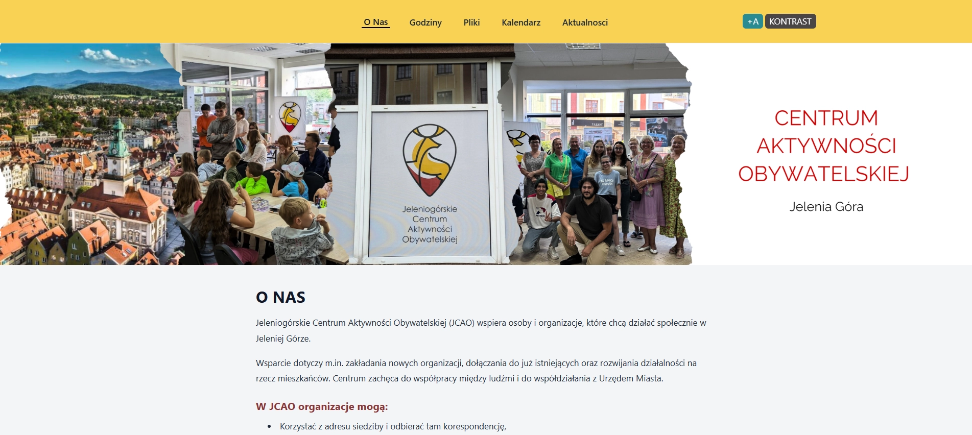 Jeleniogórskie Centrum Aktywności Obywatelskiej website screenshot